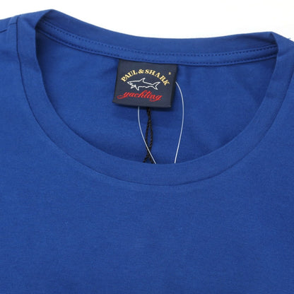 【新品】ポールアンドシャーク PAUL&amp;SHARK コットン クルーネック 半袖Ｔシャツ ブルー【 S 】【 状態ランクN 】【 メンズ 】