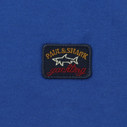 【新品】ポールアンドシャーク PAUL&amp;SHARK コットン クルーネック 半袖Ｔシャツ ブルー【 S 】【 状態ランクN 】【 メンズ 】