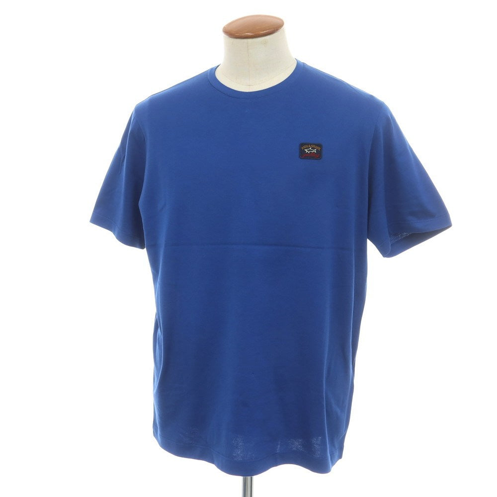 【新品】ポールアンドシャーク PAUL&amp;SHARK コットン クルーネック 半袖Ｔシャツ ブルー【 M 】【 状態ランクN 】【 メンズ 】