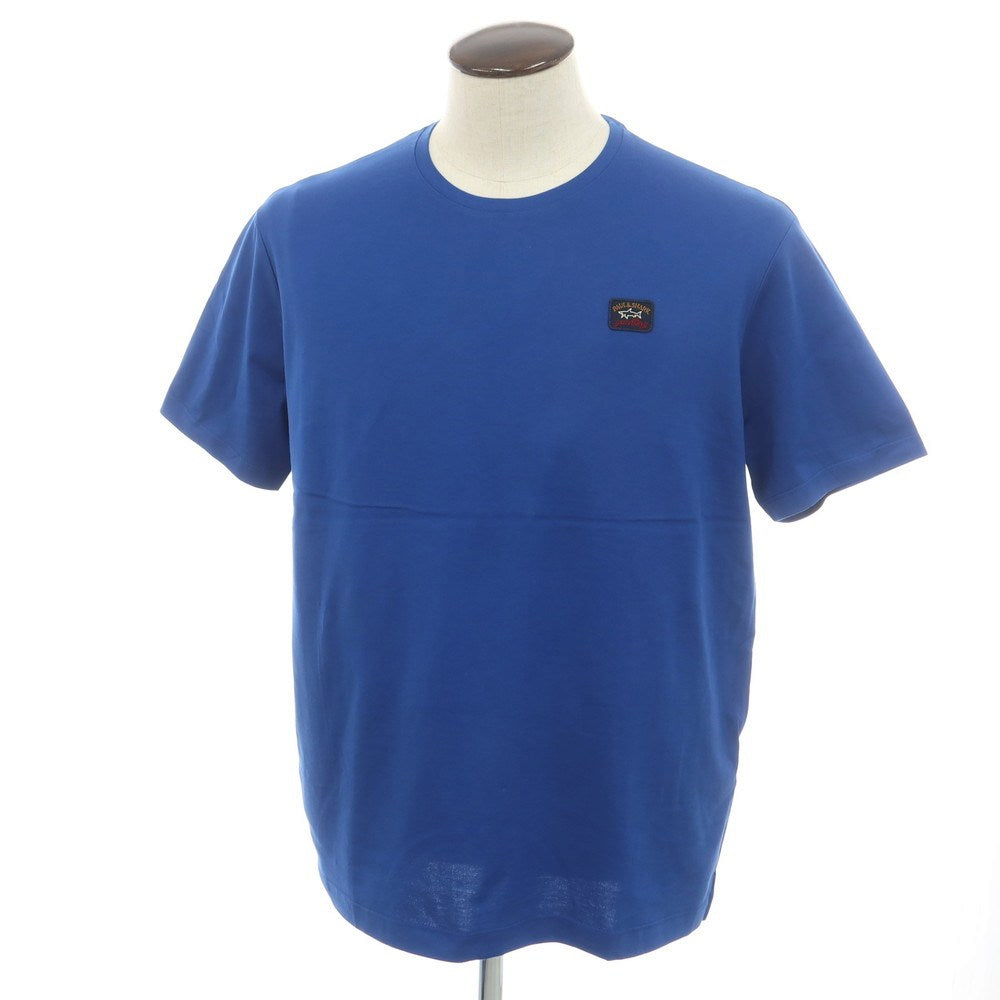 【新品】ポールアンドシャーク PAUL&amp;SHARK コットン クルーネック 半袖Ｔシャツ ブルー【サイズL】【 状態ランクN 】【 メンズ 】[EPD]