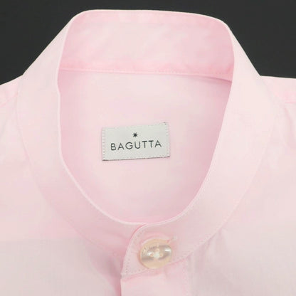 【新品アウトレット】バグッタ Bagutta コットン バンドカラー カジュアルシャツ ピンク【 表記なし（S位） 】【 状態ランクN- 】【 メンズ 】