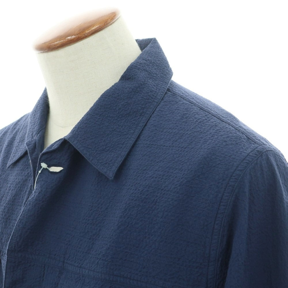 【新品アウトレット】ティントリア マッティ TINTORIA MATTEI ストレッチ コットン シアサッカー ブルゾン ネイビー【 Ｍ 】【 状態ランクN- 】【 メンズ 】