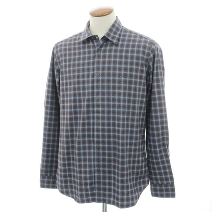 【新品】ティントリア マッティ TINTORIA MATTEI コットン チェック レギュラーカラー カジュアルシャツ ブルーxブラウン【 40 】【 状態ランクN 】【 メンズ 】