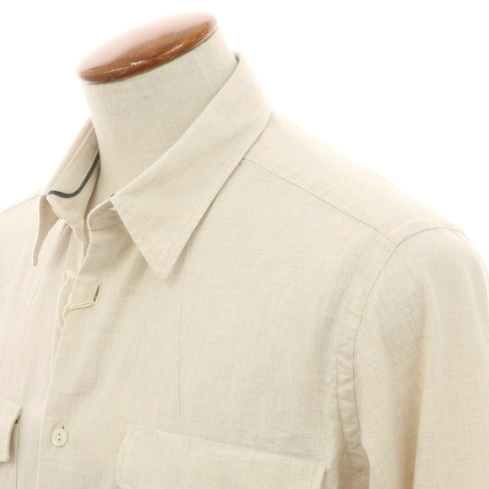 【新品】ティントリア マッティ TINTORIA MATTEI コットン レギュラーカラー カジュアルシャツ ベージュ【 40 】【 状態ランクN 】【 メンズ 】