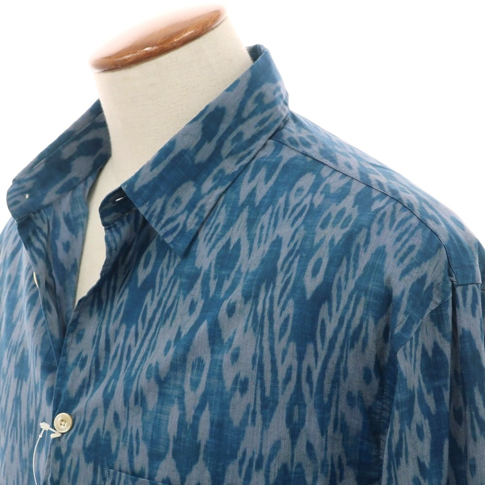 【新品】ティントリア マッティ TINTORIA MATTEI ストレッチ コットンナイロン レギュラーカラー カジュアルシャツ ダークブルー系【 M 】【 状態ランクN 】【 メンズ 】[EPD]