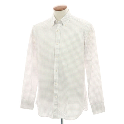 【新品】ティントリア マッティ TINTORIA MATTEI コットン チェック ボタンダウン ドレスシャツ ホワイトxレッド【 40 】【 状態ランクN 】【 メンズ 】