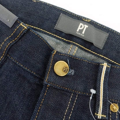 【新品】ピーティートリノ デニム PT TORINO DENIM BREAKBEAT ストレッチ コットン ジーンズ デニムパンツ ネイビーインディゴ【 31 】【 状態ランクN 】【 メンズ 】