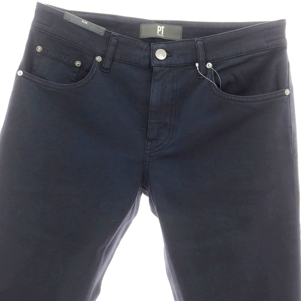 【新品アウトレット】ピーティートリノ デニム PT TORINO DENIM SWING ストレッチ コットンウール 5ポケットパンツ ネイビー【 32 】【 状態ランクN- 】【 メンズ 】