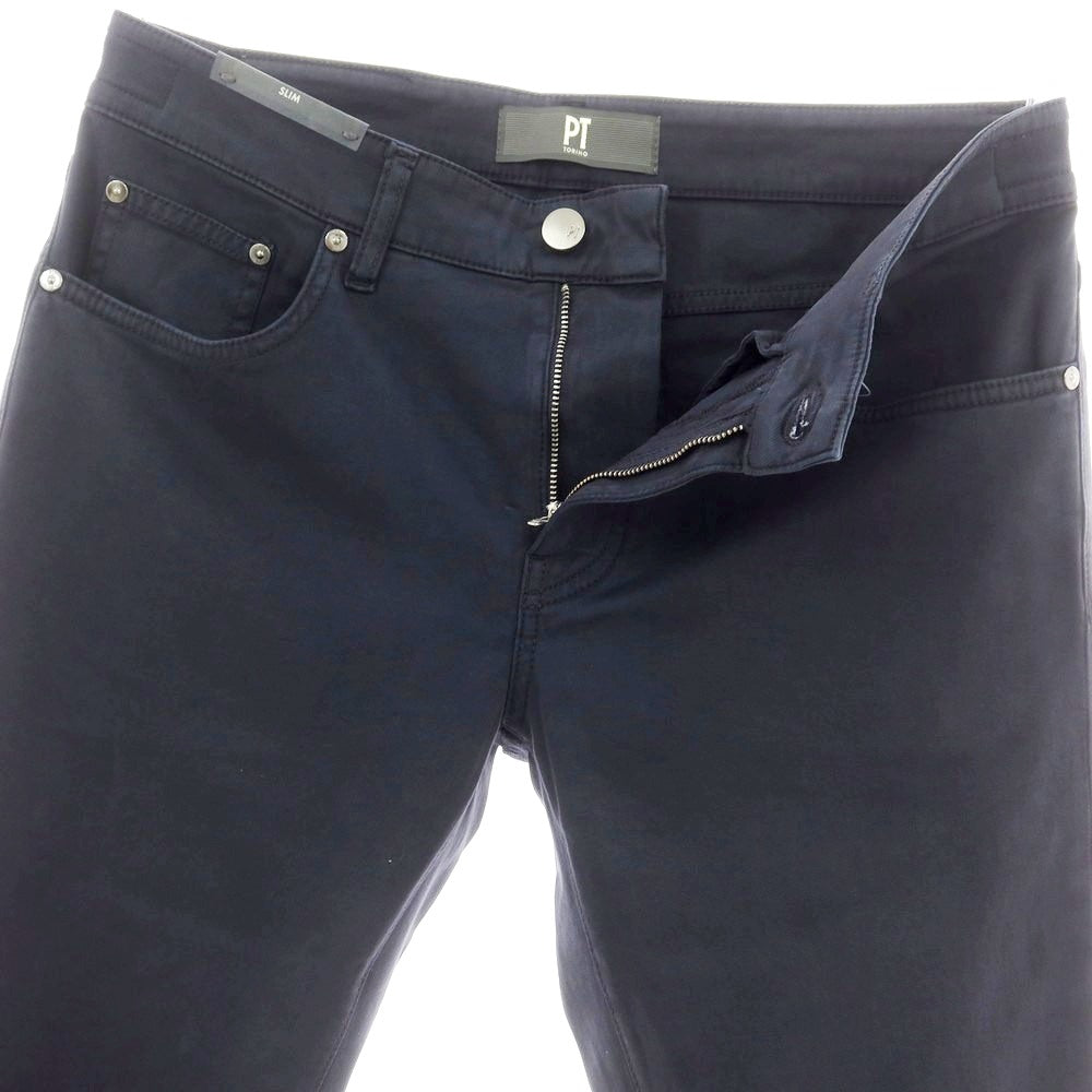 【新品アウトレット】ピーティートリノ デニム PT TORINO DENIM SWING ストレッチ コットンウール 5ポケットパンツ ネイビー【 32 】【 状態ランクN- 】【 メンズ 】