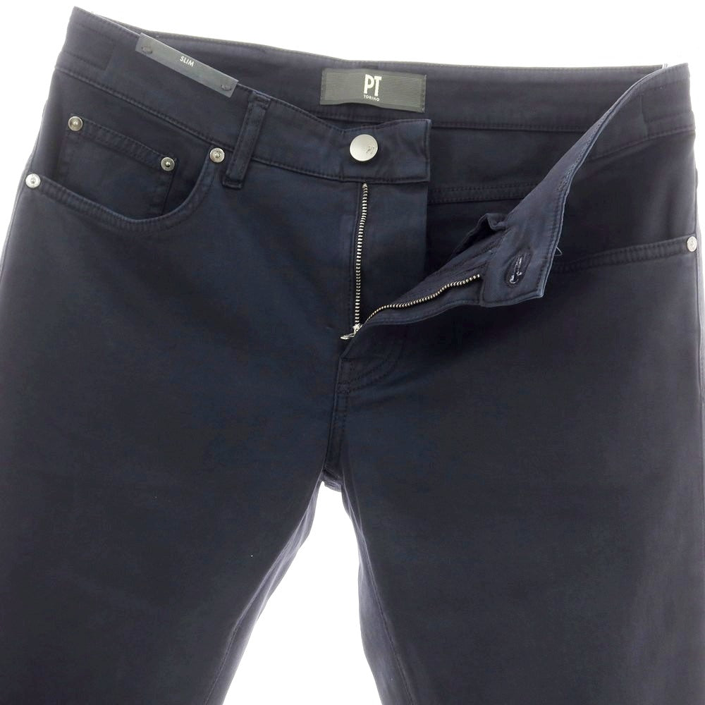 【新品アウトレット】ピーティートリノ デニム PT TORINO DENIM SWING ストレッチ コットンウール 5ポケットパンツ ネイビー【 33 】【 状態ランクN- 】【 メンズ 】