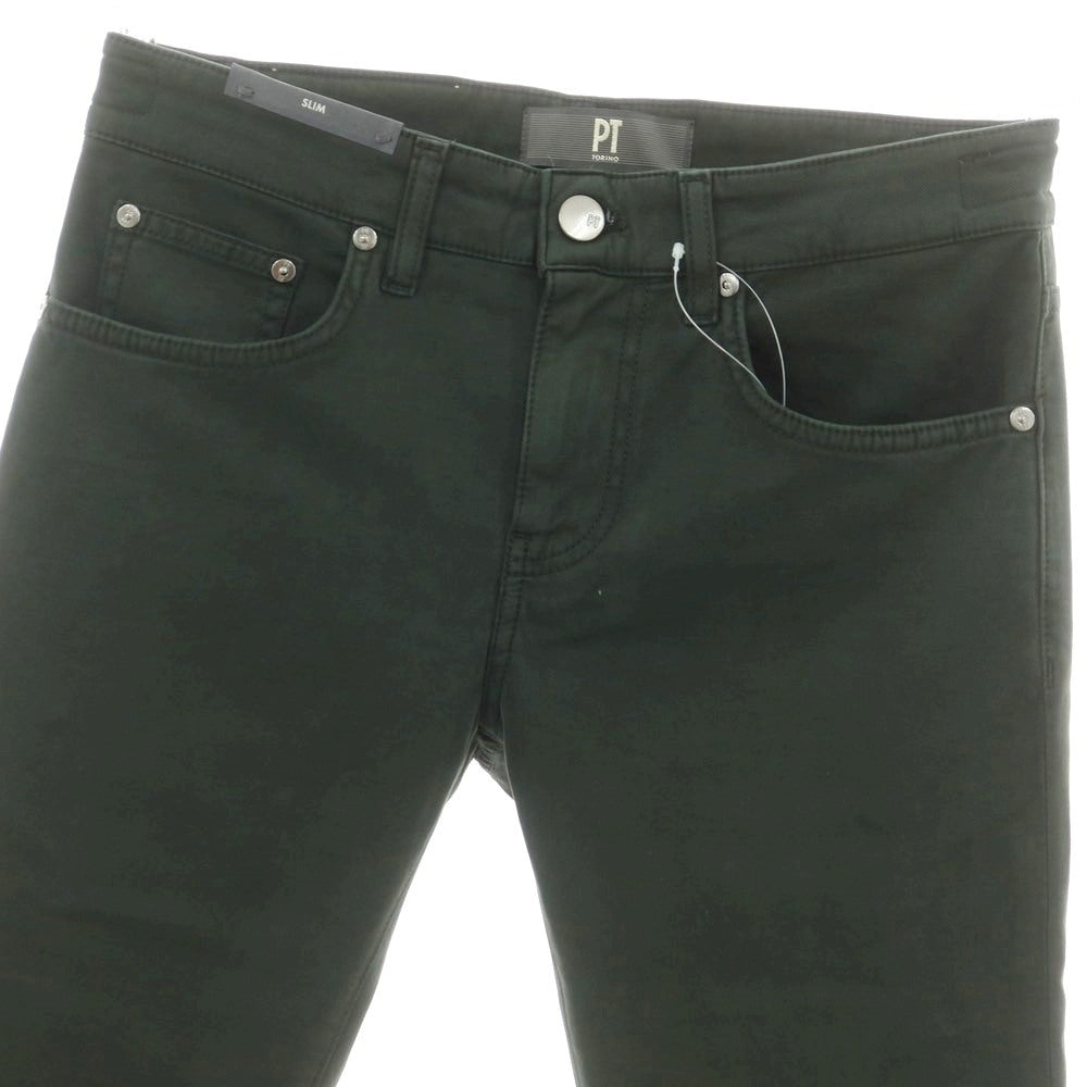 【新品アウトレット】ピーティートリノ デニム PT TORINO DENIM SWING ストレッチ コットンウール 5ポケットパンツ ダークグリーン【 29 】【 状態ランクN- 】【 メンズ 】