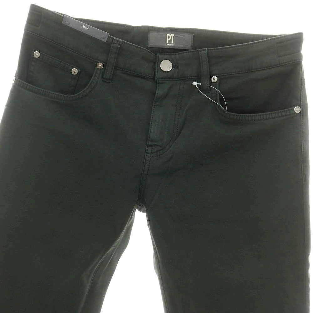 【新品アウトレット】ピーティートリノ デニム PT TORINO DENIM SWING ストレッチ コットンウール 5ポケットパンツ ダークグリーン【 31 】【 状態ランクN- 】【 メンズ 】[DPD]