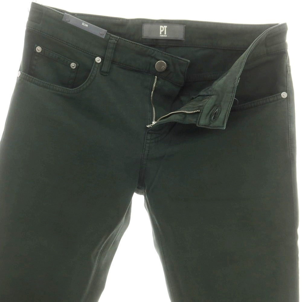 【新品アウトレット】ピーティートリノ デニム PT TORINO DENIM SWING ストレッチ コットンウール 5ポケットパンツ ダークグリーン【 31 】【 状態ランクN- 】【 メンズ 】[DPD]
