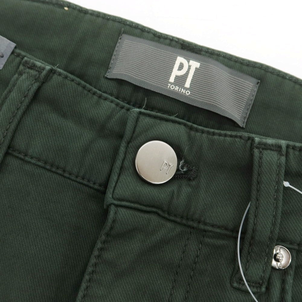 【新品アウトレット】ピーティートリノ デニム PT TORINO DENIM SWING ストレッチ コットンウール 5ポケットパンツ ダークグリーン【 31 】【 状態ランクN- 】【 メンズ 】[DPD]