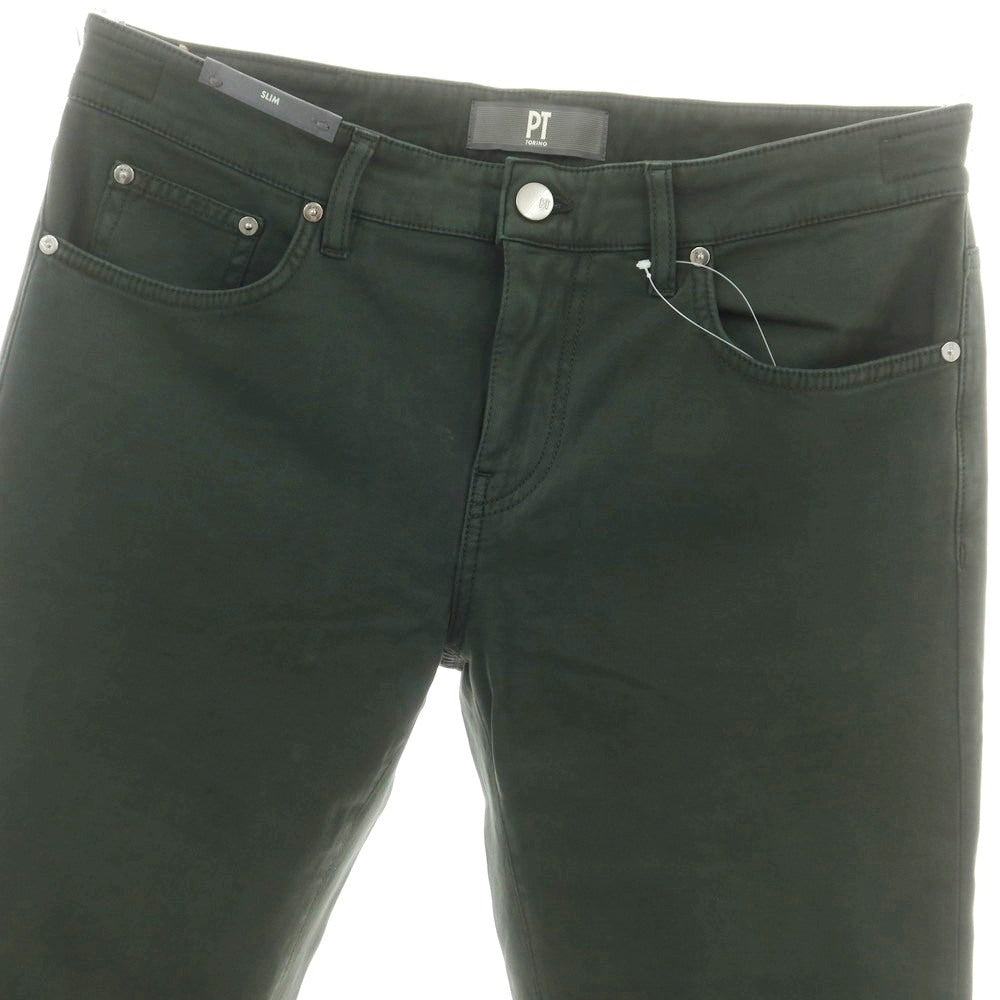 【新品アウトレット】ピーティートリノ デニム PT TORINO DENIM SWING ストレッチ コットンウール 5ポケットパンツ ダークグリーン【 33 】【 状態ランクN- 】【 メンズ 】