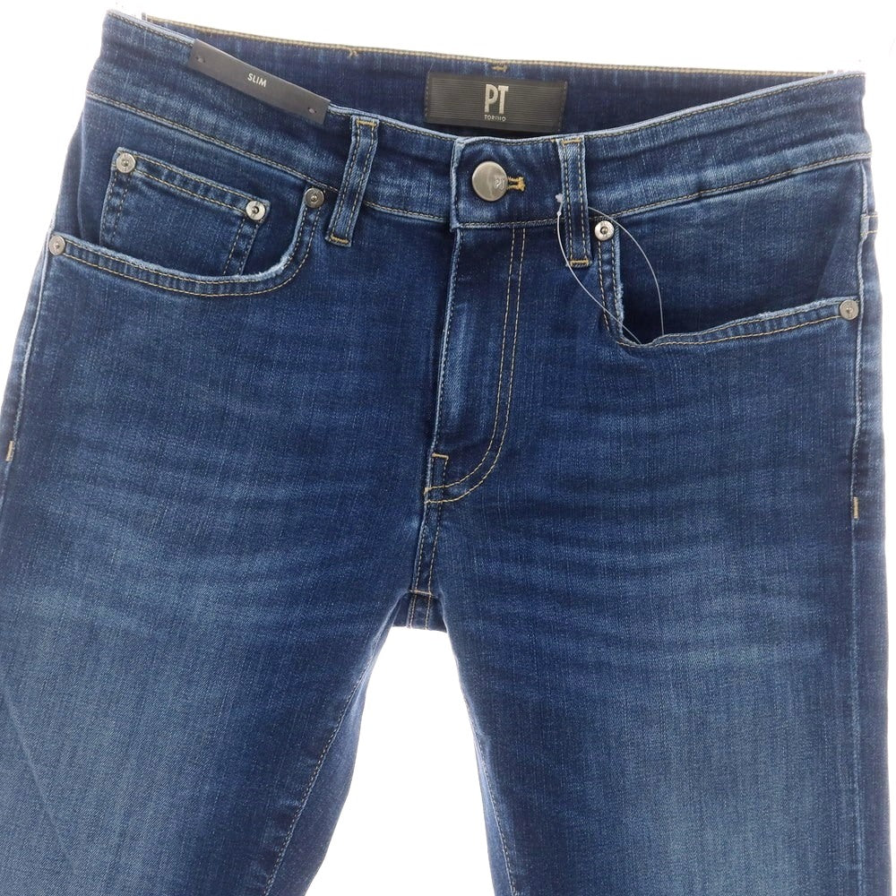 【新品】ピーティートリノ デニム PT TORINO DENIM SWING ユーズド加工 ストレッチ コットンポリエステル ジーンズ デニムパンツ ブルーインディゴ【 28 】【 状態ランクN 】【 メンズ 】