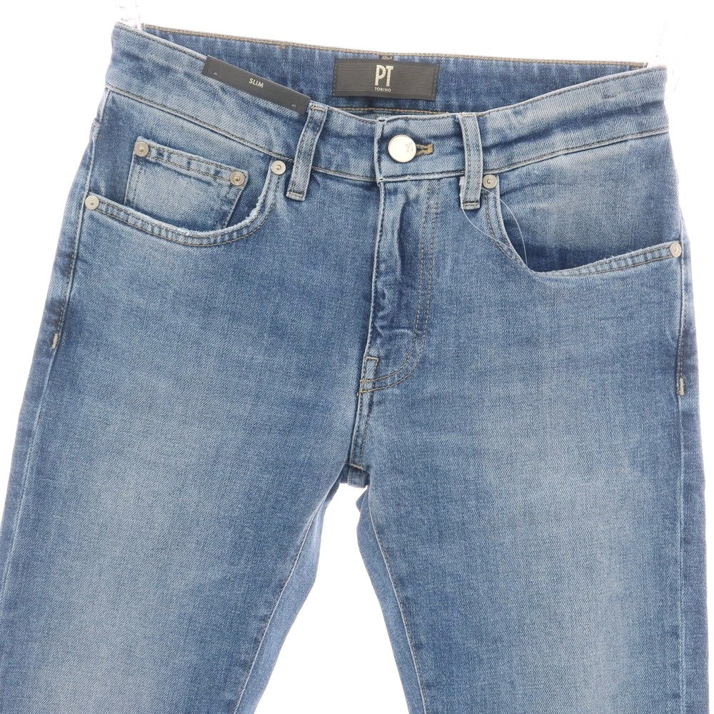【新品】ピーティートリノ デニム PT TORINO DENIM SWING ユーズド加工 ストレッチ コットン ジーンズ デニムパンツ ウォッシュブルー【 28 】【 状態ランクN 】【 メンズ 】