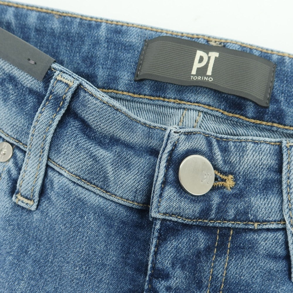 【新品】ピーティートリノ デニム PT TORINO DENIM SWING ユーズド加工 ストレッチ コットン ジーンズ デニムパンツ ウォッシュブルー【 31 】【 状態ランクN 】【 メンズ 】