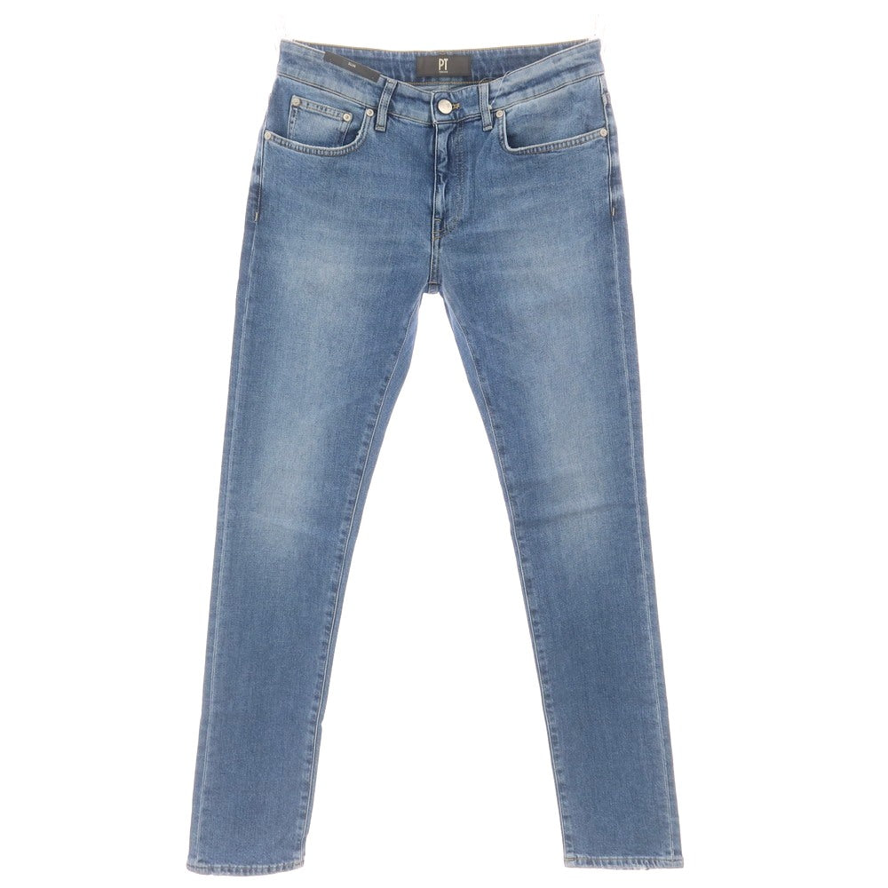 【新品】ピーティートリノ デニム PT TORINO DENIM SWING ユーズド加工 ストレッチ コットン ジーンズ デニムパンツ ウォッシュブルー【 33 】【 状態ランクN 】【 メンズ 】
