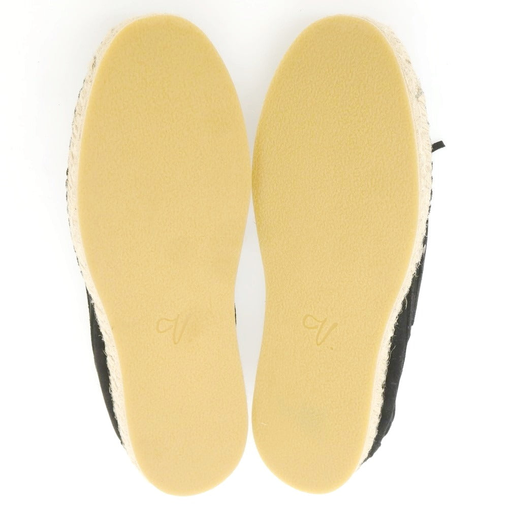 【新品】ヴェラスカ VELASCA スエード エスパドリーユ シューズ ブラック【サイズ41】【 状態ランクN 】【 メンズ 】 [EPD]