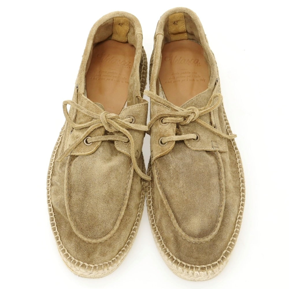 【新品】ヴェラスカ VELASCA スエード エスパドリーユ シューズ カーキ【 42 】【 状態ランクN 】【 メンズ 】