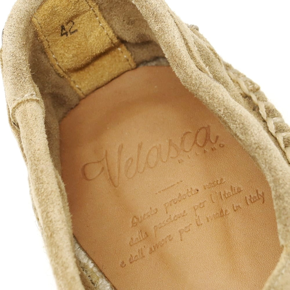 【新品】ヴェラスカ VELASCA スエード エスパドリーユ シューズ カーキ【 42 】【 状態ランクN 】【 メンズ 】