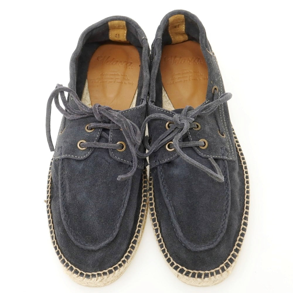 【新品】ヴェラスカ VELASCA スエード エスパドリーユ シューズ グレイッシュネイビー【サイズ41】【 状態ランクN 】【 メンズ 】 [EPD]