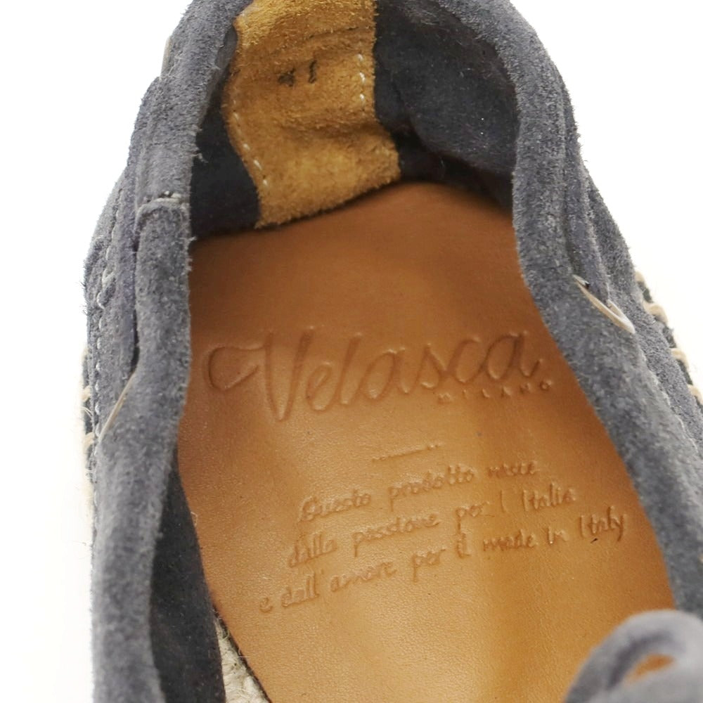 【新品】ヴェラスカ VELASCA スエード エスパドリーユ シューズ グレイッシュネイビー【サイズ41】【 状態ランクN 】【 メンズ 】 [EPD]