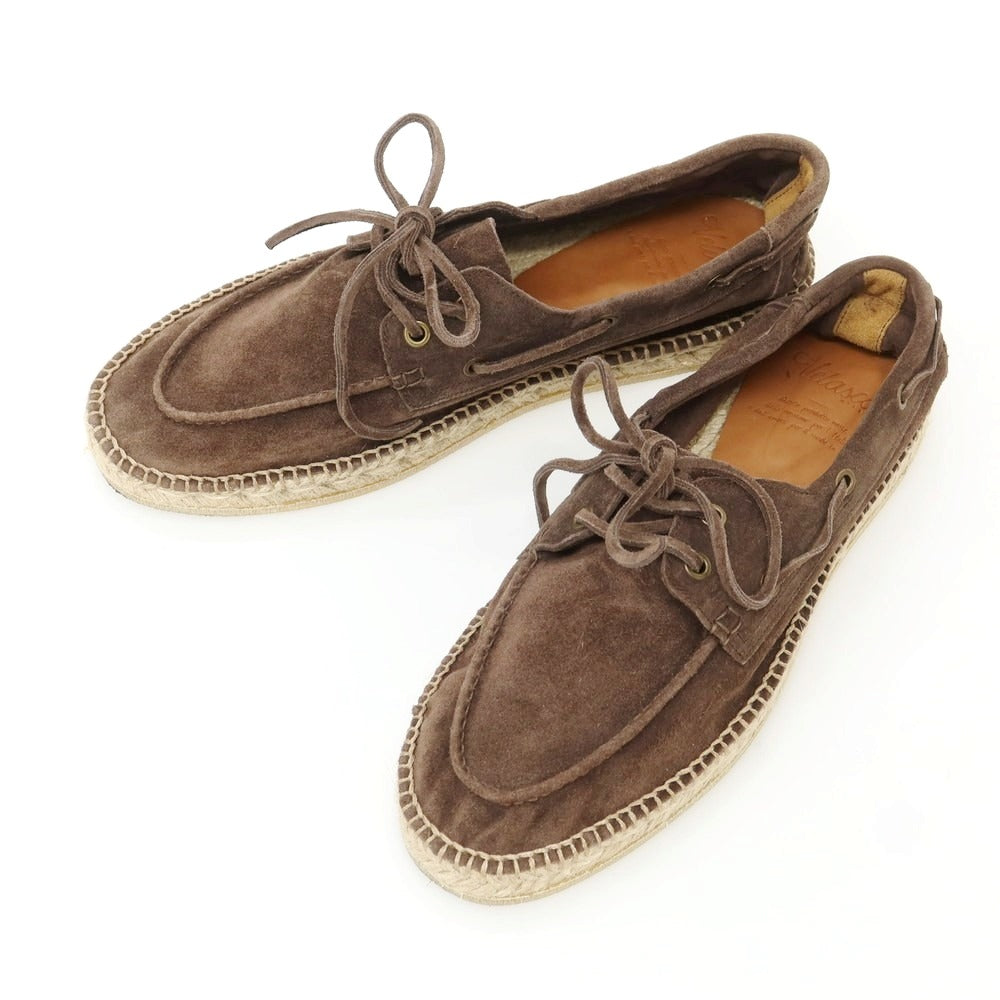 【中古】ヴェラスカ VELASCA スエード エスパドリーユ シューズ ダークブラウン【 42 】【 状態ランクA 】【 メンズ 】