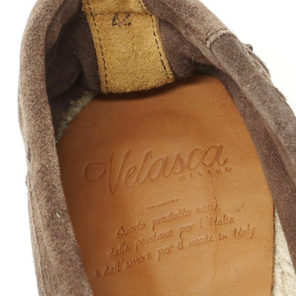 【中古】ヴェラスカ VELASCA スエード エスパドリーユ シューズ ダークブラウン【 42 】【 状態ランクA 】【 メンズ 】