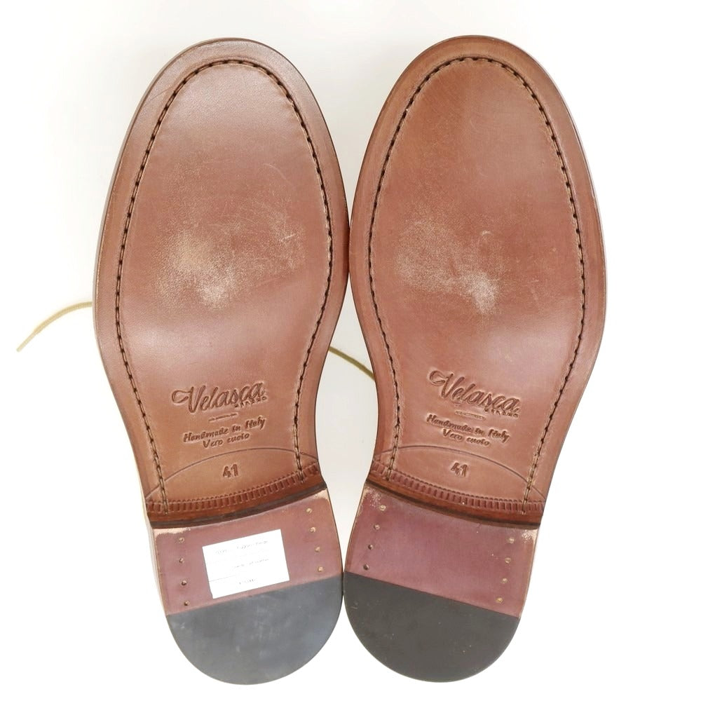 【中古】ヴェラスカ VELASCA スエード ダービーシューズ キャメルブラウン系【 41 】【 状態ランクA 】【 メンズ 】 [APD]