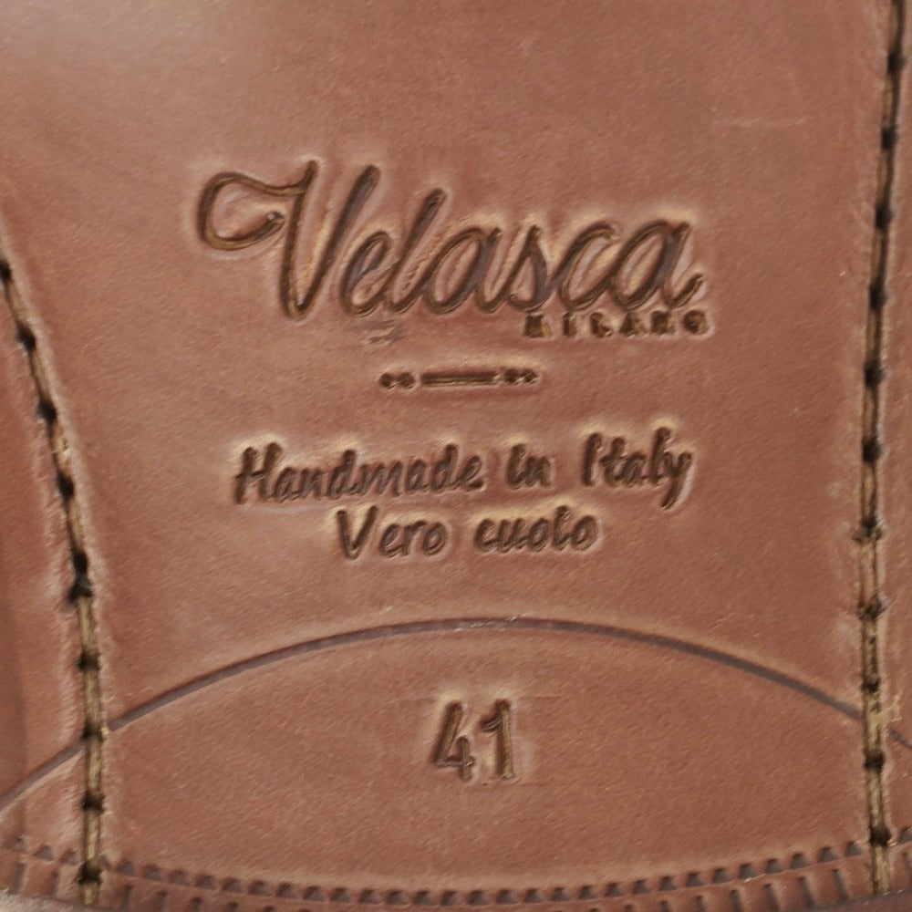 【中古】ヴェラスカ VELASCA スエード ダービーシューズ キャメルブラウン系【 41 】【 状態ランクA 】【 メンズ 】 [APD]