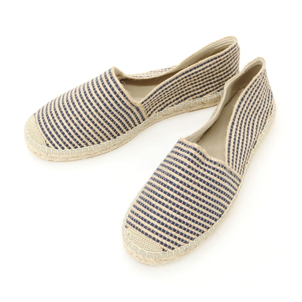 【新品】タリアトーレ TAGLIATORE ジュート エスパドリーユ シューズ ベージュxネイビー【 42 】【 状態ランクN 】【 メンズ 】
