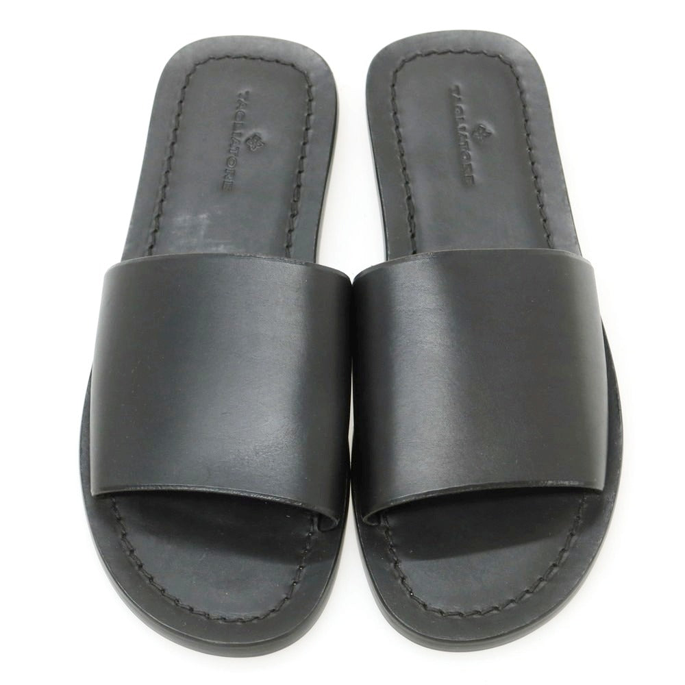 【新品】タリアトーレ TAGLIATORE レザー サンダル ブラック【 42 】【 状態ランクN 】【 メンズ 】