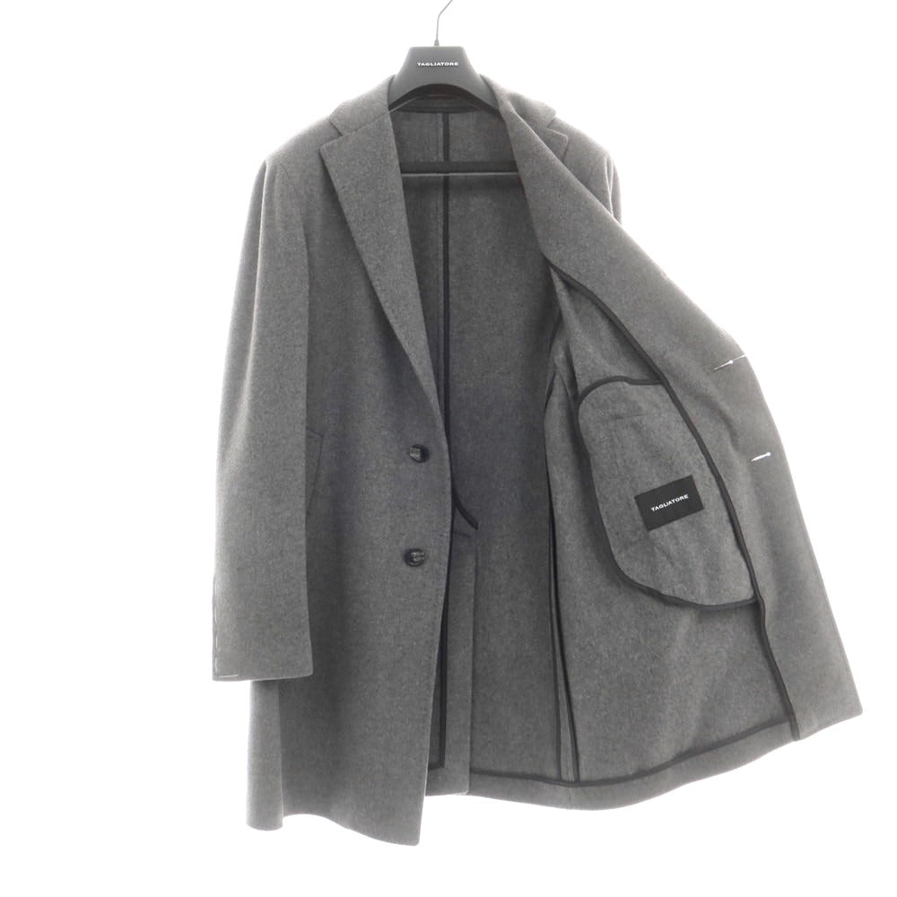 【新品】タリアトーレ TAGLIATORE COLORADO カシミヤ チェスターフィールドコート グレー【 48 】【 状態ランクN 】【 メンズ 】