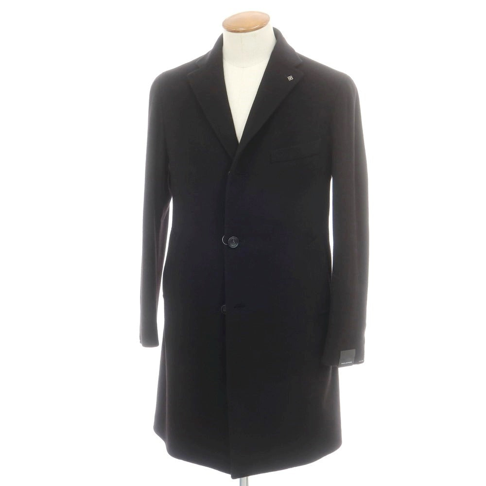 【新品】タリアトーレ TAGLIATORE カシミヤ チェスターフィールドコート ブラック【 46 】【 状態ランクN 】【 メンズ 】