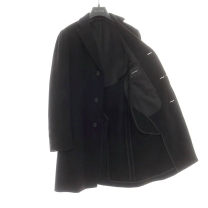 【新品】タリアトーレ TAGLIATORE カシミヤ チェスターフィールドコート ブラック【 46 】【 状態ランクN 】【 メンズ 】