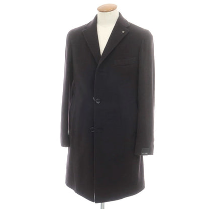 【新品】タリアトーレ TAGLIATORE カシミヤ チェスターフィールドコート グレイッシュネイビー【 46 】【 状態ランクN 】【 メンズ 】