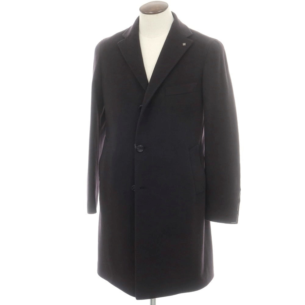 【新品】タリアトーレ TAGLIATORE カシミヤ チェスターフィールドコート グレイッシュネイビー【 50 】【 状態ランクN 】【 メンズ 】