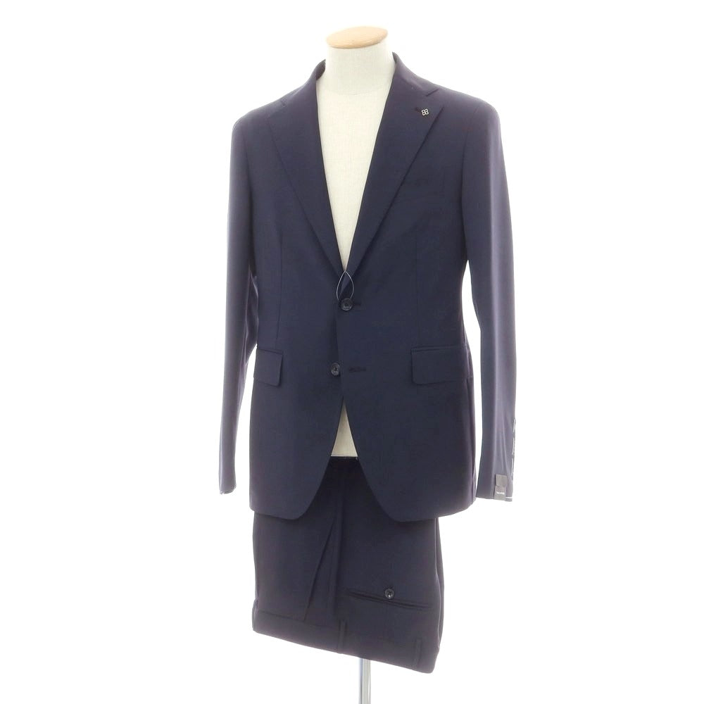 【新品】タリアトーレ TAGLIATORE ストレッチポリエステルウール 2つボタンスーツ ネイビー【 44 】【 状態ランクN 】【 メンズ 】