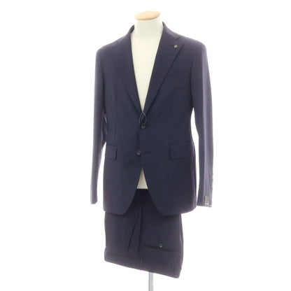 【新品】タリアトーレ TAGLIATORE ストレッチポリエステルウール 2つボタンスーツ ネイビー【 44 】【 状態ランクN 】【 メンズ 】