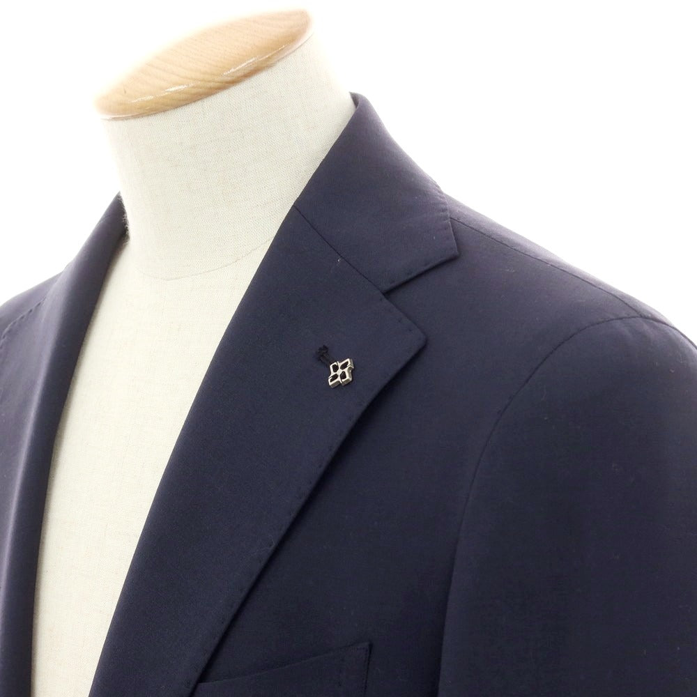 【新品】タリアトーレ TAGLIATORE ストレッチポリエステルウール 2つボタンスーツ ネイビー【 44 】【 状態ランクN 】【 メンズ 】