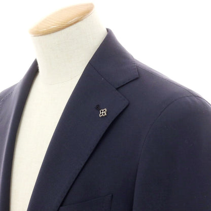 【新品】タリアトーレ TAGLIATORE ストレッチポリエステルウール 2つボタンスーツ ネイビー【 44 】【 状態ランクN 】【 メンズ 】