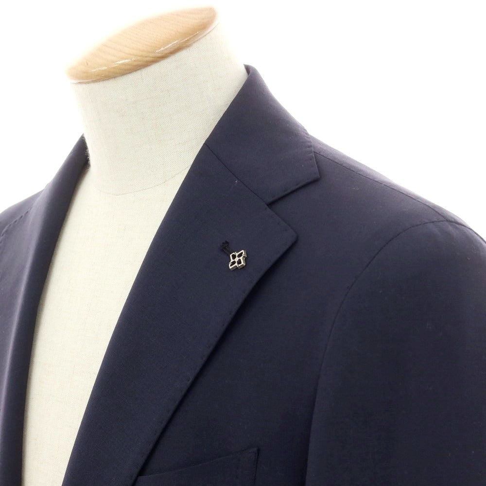 【新品】タリアトーレ TAGLIATORE ストレッチポリエステルウール 2つボタンスーツ ネイビー【 44 】【 状態ランクN 】【 メンズ 】