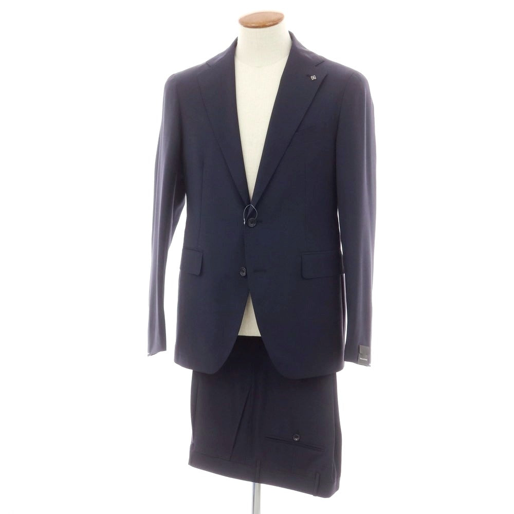 【新品アウトレット】タリアトーレ TAGLIATORE ストレッチポリエステルウール 2つボタンスーツ ネイビー【 46 】【 状態ランクN- 】【 メンズ 】