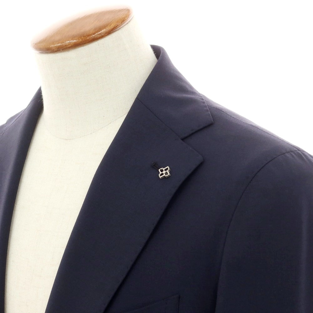 【新品】タリアトーレ TAGLIATORE ストレッチポリエステルウール 2つボタンスーツ ネイビー【 48 】【 状態ランクN 】【 メンズ 】