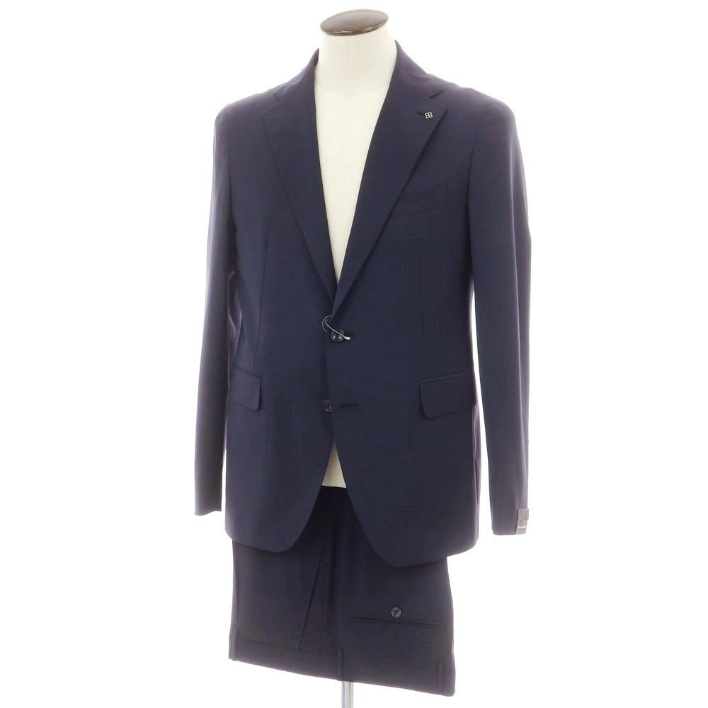 【新品】タリアトーレ TAGLIATORE ストレッチポリエステルウール 2つボタンスーツ ネイビー【 50 】【 状態ランクN 】【 メンズ 】