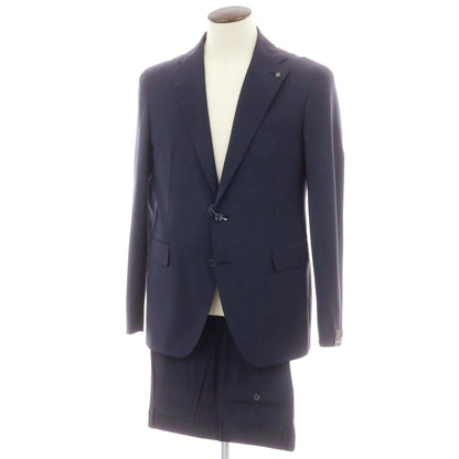 【新品】タリアトーレ TAGLIATORE ストレッチポリエステルウール 2つボタンスーツ ネイビー【 50 】【 状態ランクN 】【 メンズ 】
