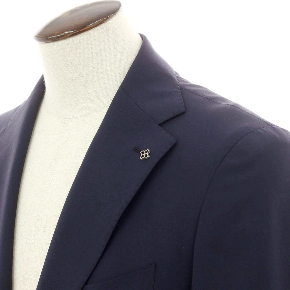 【新品】タリアトーレ TAGLIATORE ストレッチポリエステルウール 2つボタンスーツ ネイビー【 50 】【 状態ランクN 】【 メンズ 】