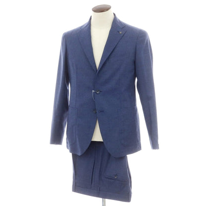 【新品】タリアトーレ TAGLIATORE ストレッチウール 2つボタンスーツ ブルー【 48 】【 状態ランクN 】【 メンズ 】
